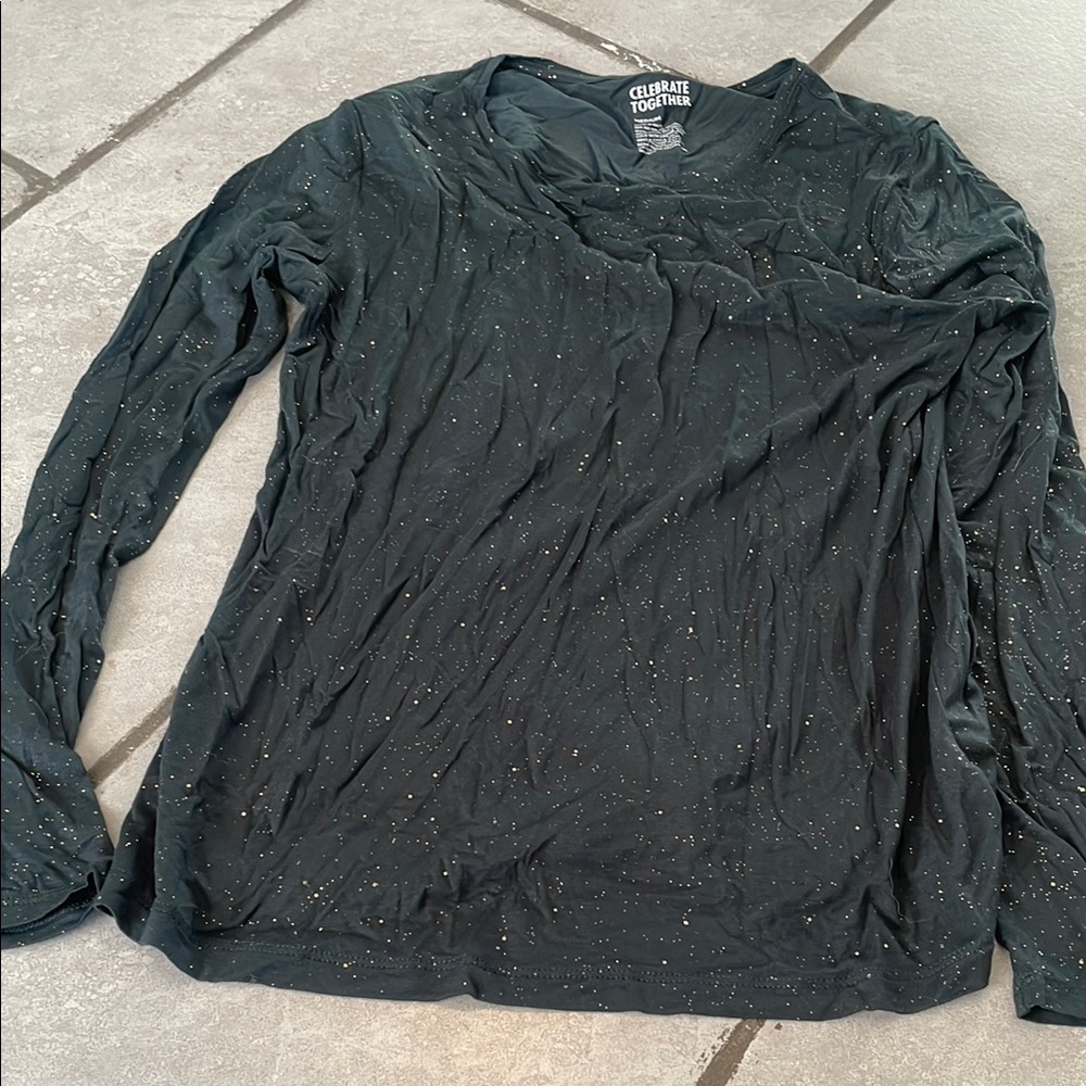 Celebrate Together Black Long Sleeve Top